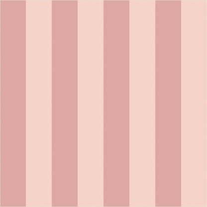 Rose & Cream – Classic Stripe Wallpaper - true-scale 62 cm swatch