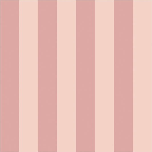 Rose & Cream – Classic Stripe Wallpaper - true-scale 62 cm swatch