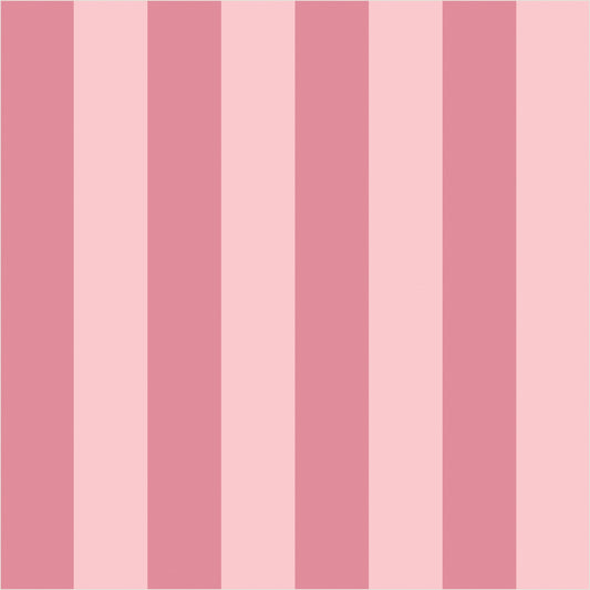 Rose Petal & Soft Blush – Classic Stripe Wallpaper - true-scale 62 cm swatch