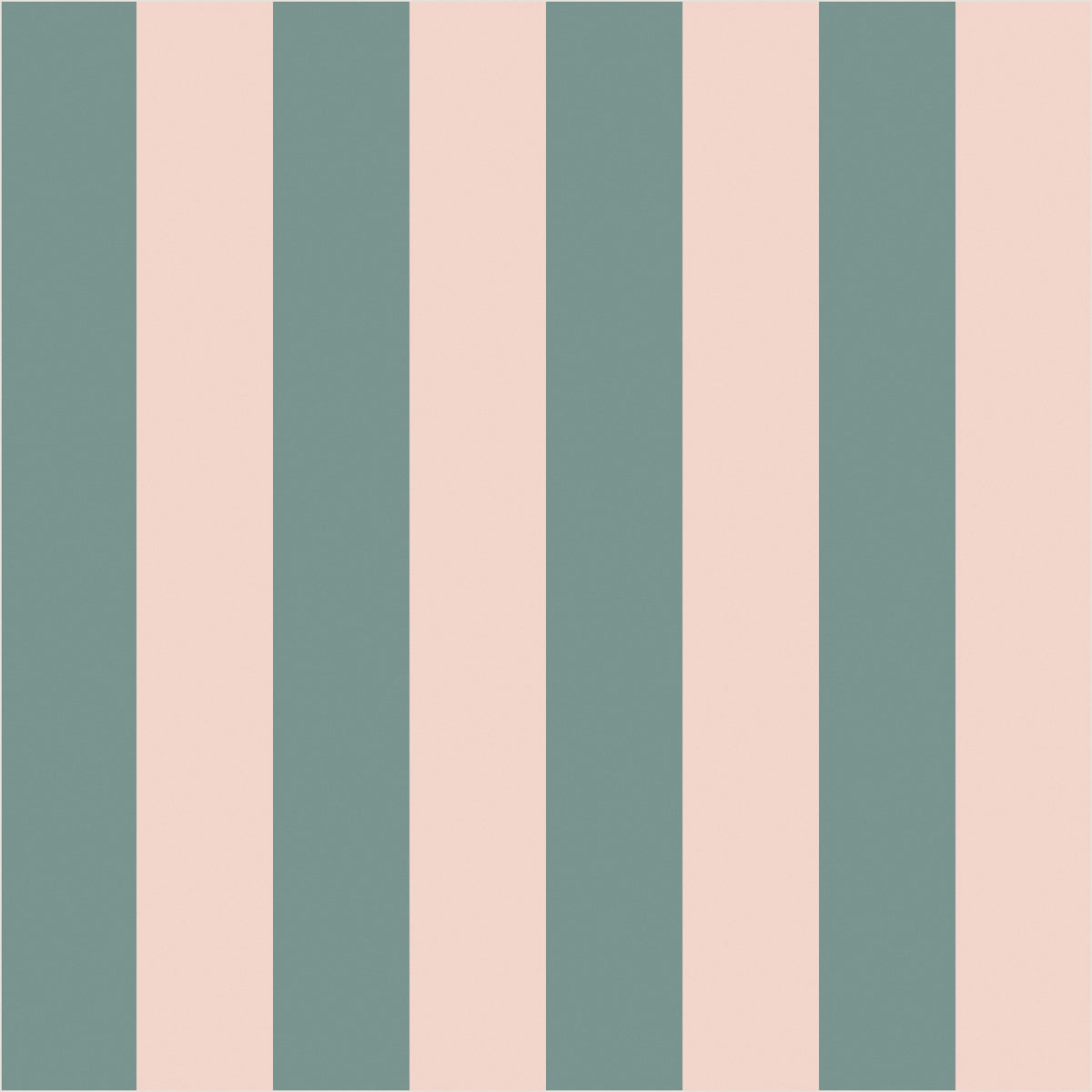 Sage Grey & Apricot Blush – Classic Stripe Wallpaper - true-scale 62 cm swatch