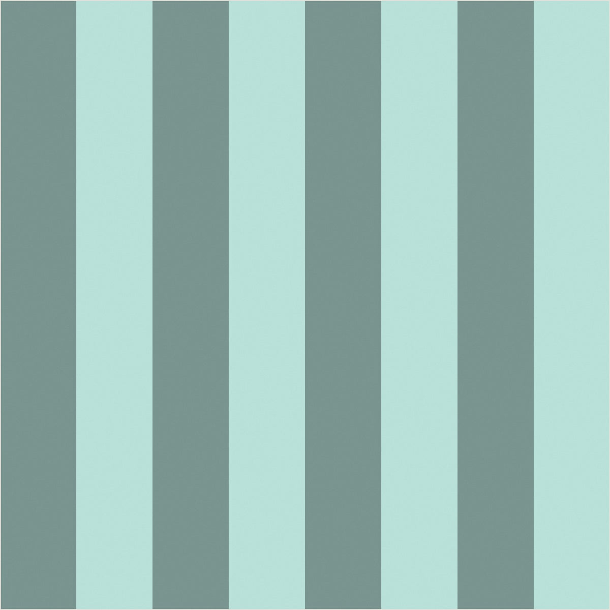 Sage Grey & Sea Mint – Classic Stripe Wallpaper - true-scale 62 cm swatch