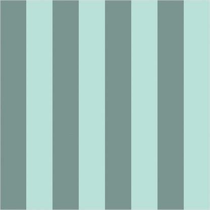 Sage Grey & Sea Mint – Classic Stripe Wallpaper - true-scale 62 cm swatch