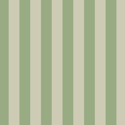 Classic Stripe Wallpaper in Sand & Sage – bold stripes on a sage ground
