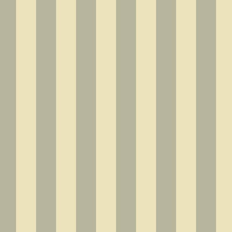 Classic Stripe Wallpaper in Stone & Cream – bold stripes on a cream ground