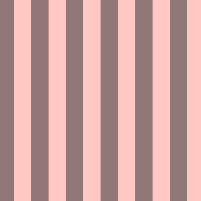 Classic Stripe Wallpaper in Taupe & Blush – bold stripes on a blush ground
