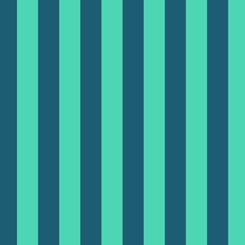 Classic Stripe Wallpaper in Teal & Navy – bold stripes on a navy ground