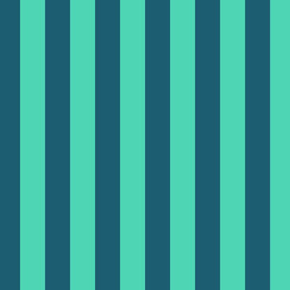 Classic Stripe Wallpaper in Teal & Navy – bold stripes on a navy ground