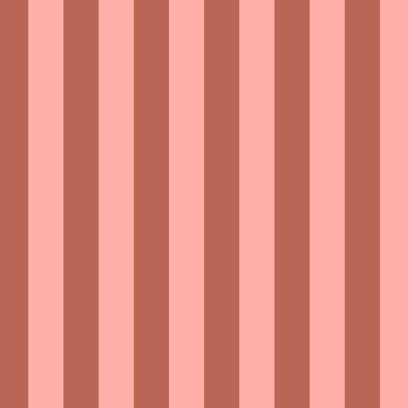 Classic Stripe Wallpaper in Terracotta & Peach – bold stripes on a peach ground