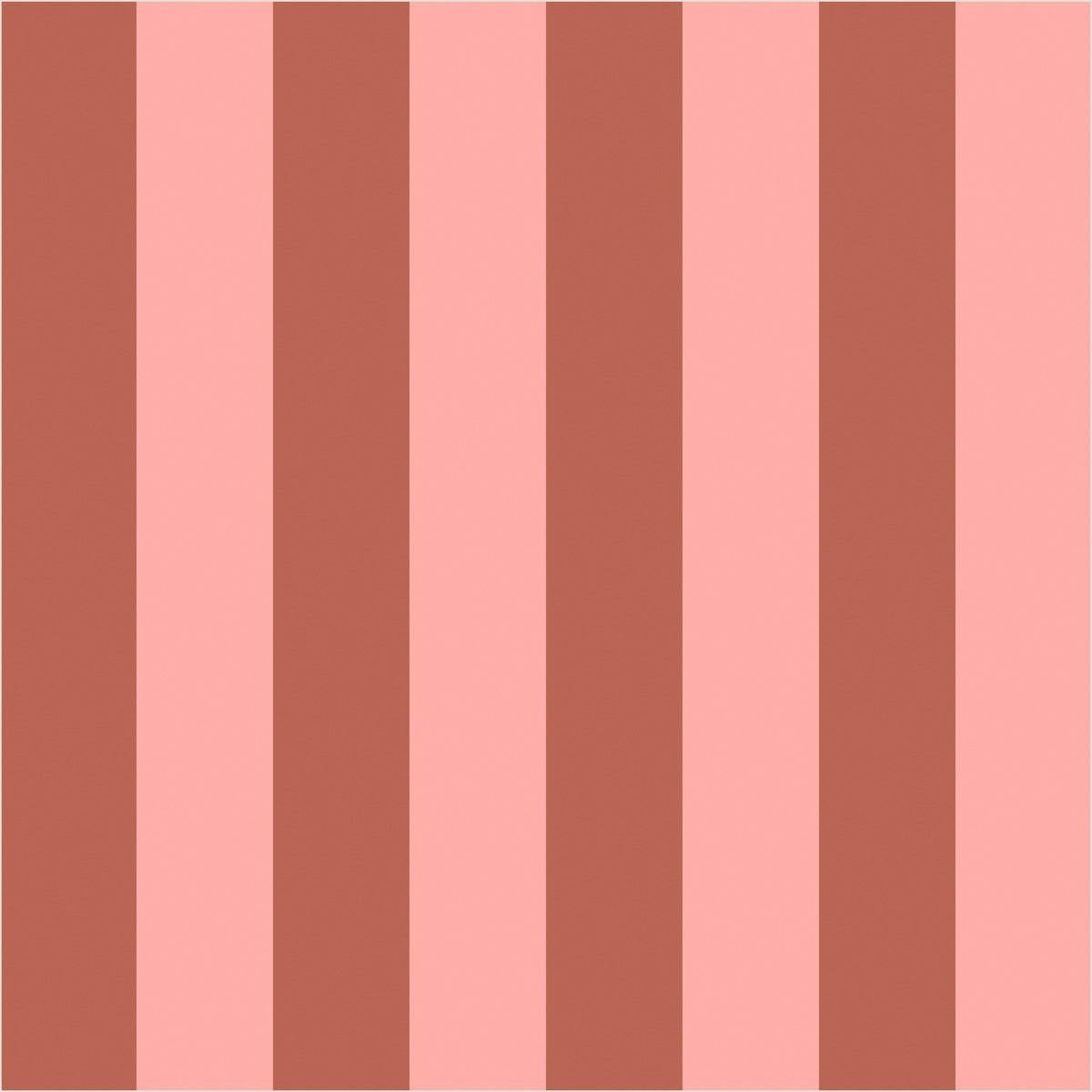 Terracotta & Peach – Classic Stripe Wallpaper - true-scale 62 cm swatch