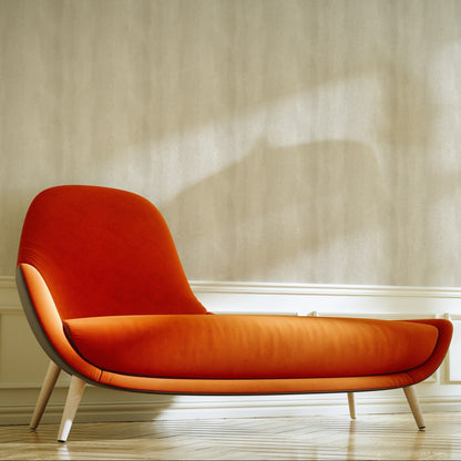 Cloud Dancer wallpaper in a styled living room
