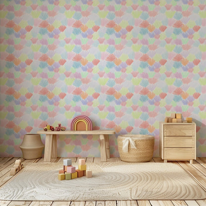Confetti Fans wallpaper in a nursery and children's room