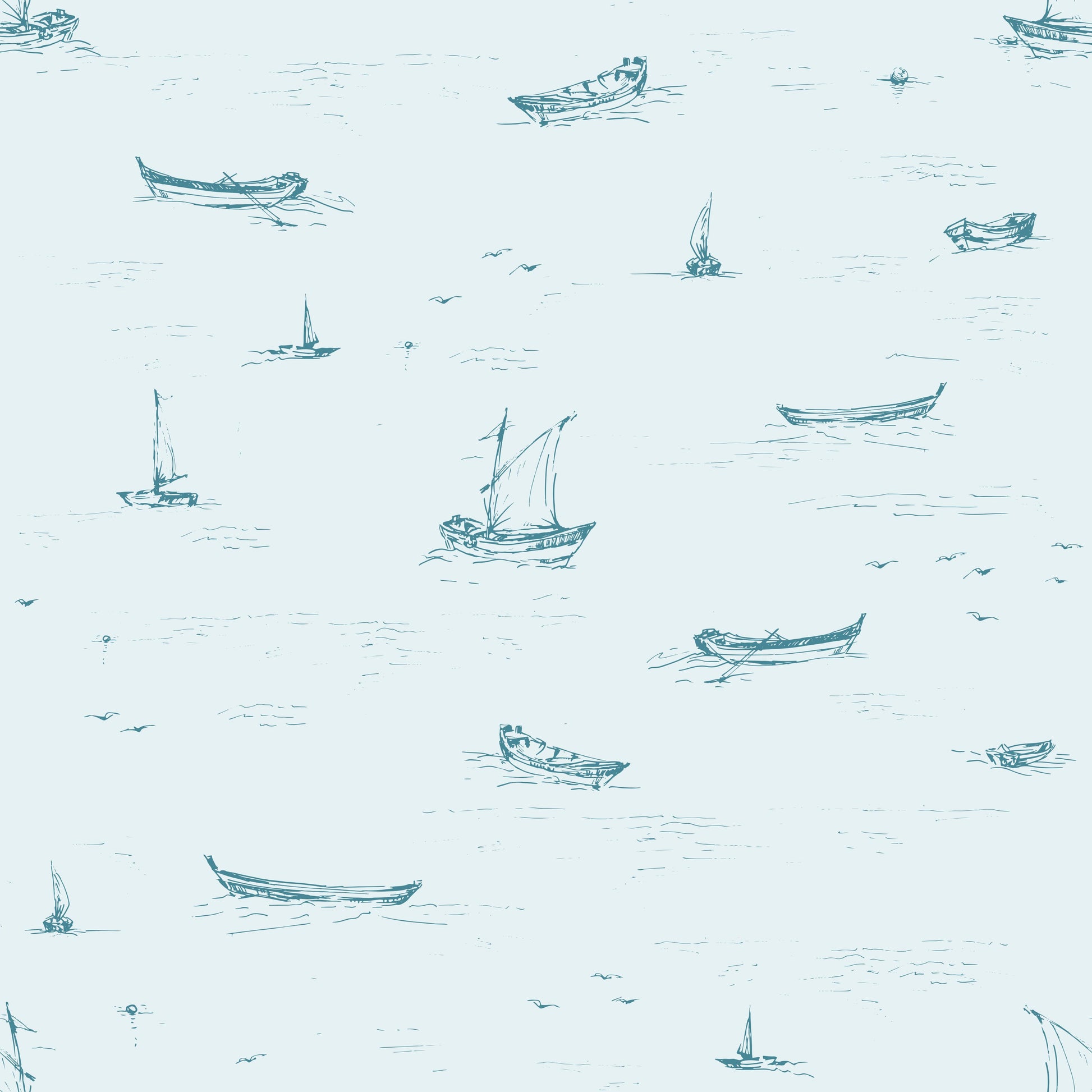 Drifting Boats-PAMPA Wallcoverings