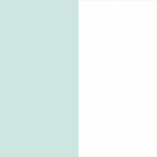 Cloud & Mint extra-wide stripe wallpaper, true-scale 62 cm swatch