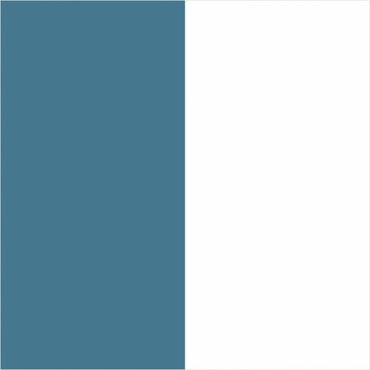 Cloud & Steel Blue extra-wide stripe wallpaper, true-scale 62 cm swatch