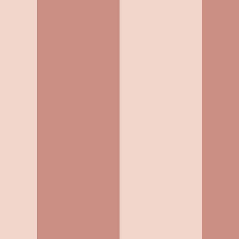 Extra-Wide Stripe Wallpaper in Dusty Rose & Apricot Blush – statement, extra-wide stripes on an apricot blush ground