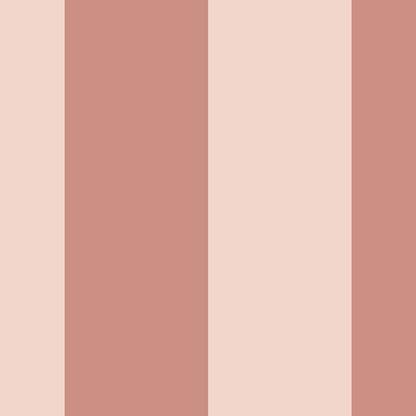 Extra-Wide Stripe Wallpaper in Dusty Rose & Apricot Blush – statement, extra-wide stripes on an apricot blush ground