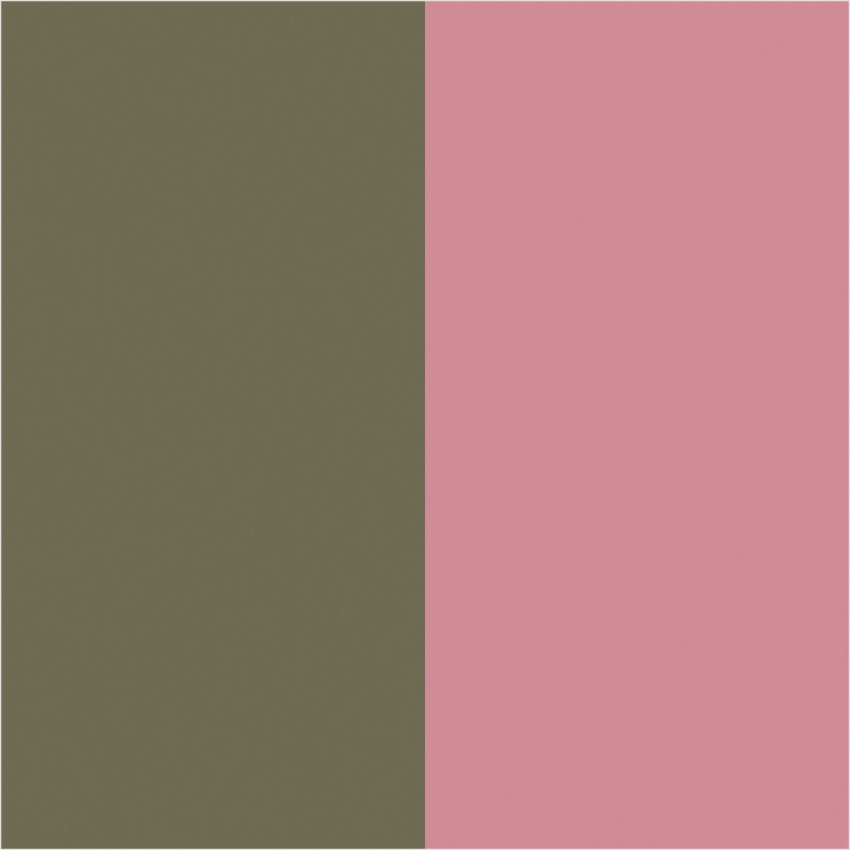 Dusty Rose & Khaki extra-wide stripe wallpaper, true-scale 62 cm swatch
