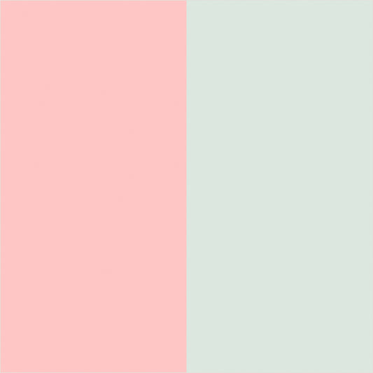 Mint & Blush extra-wide stripe wallpaper, true-scale 62 cm swatch