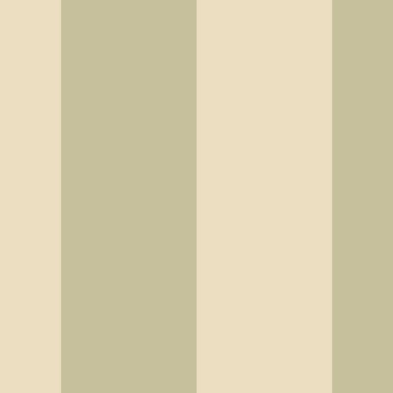 Extra-Wide Stripe Wallpaper in Olive & Warm Sand – statement, extra-wide stripes on a warm sand ground