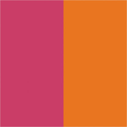 Pink & Tangerine extra-wide stripe wallpaper, true-scale 62 cm swatch