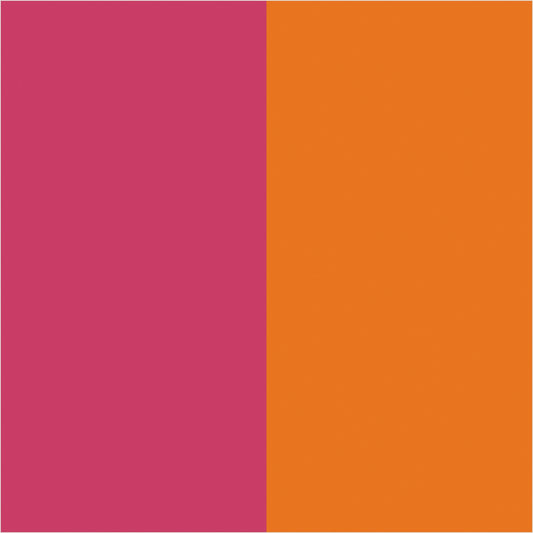 Pink & Tangerine extra-wide stripe wallpaper, true-scale 62 cm swatch