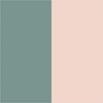 Sage Grey & Apricot Blush – Extra-Wide Stripe Wallpaper - true-scale 62 cm swatch