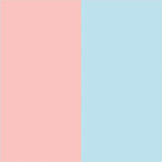 Sky & Blush extra-wide stripe wallpaper, true-scale 62 cm swatch