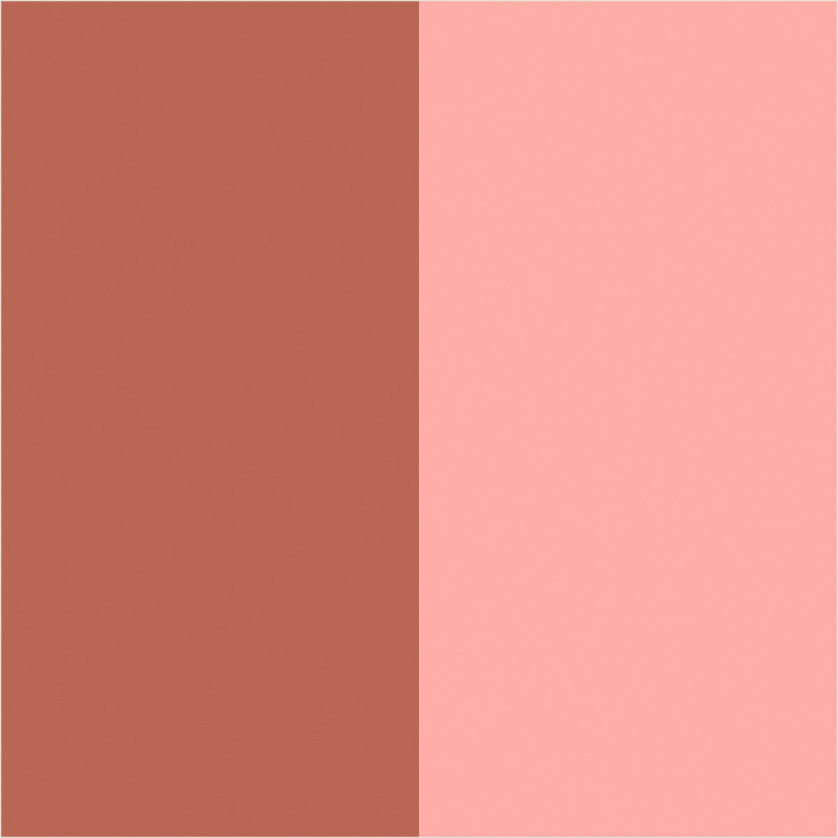 Terracotta & Peach extra-wide stripe wallpaper, true-scale 62 cm swatch