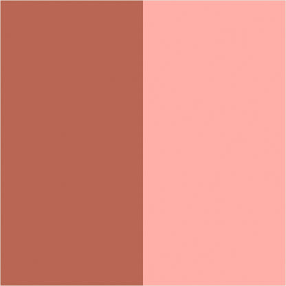 Terracotta & Peach extra-wide stripe wallpaper, true-scale 62 cm swatch