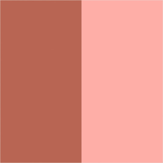 Terracotta & Peach extra-wide stripe wallpaper, true-scale 62 cm swatch