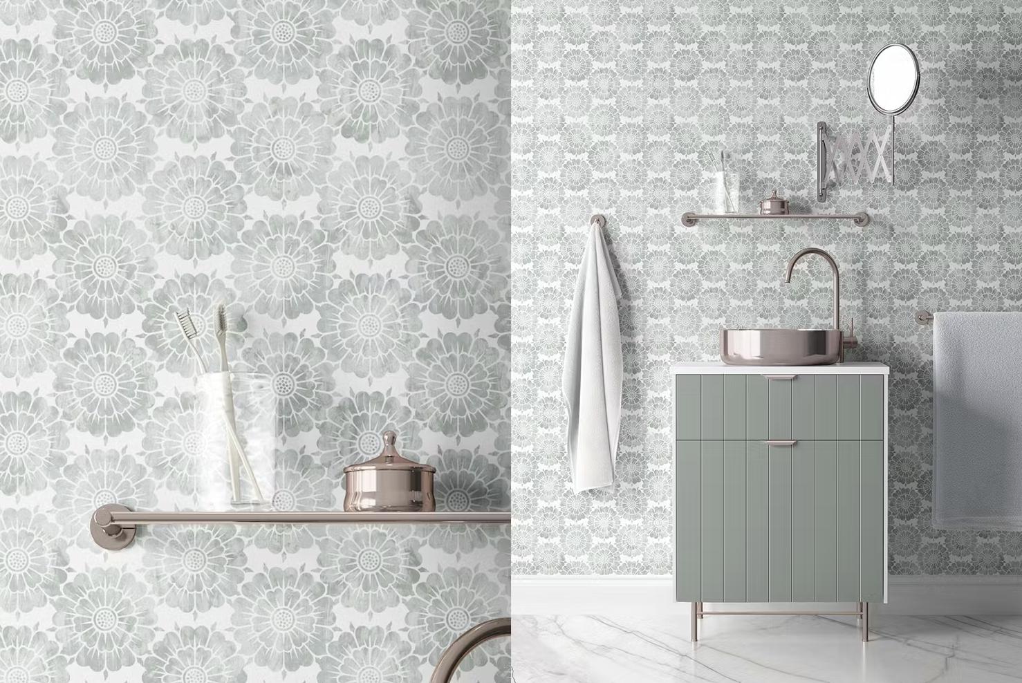 Grey Ornament-PAMPA Wallcoverings