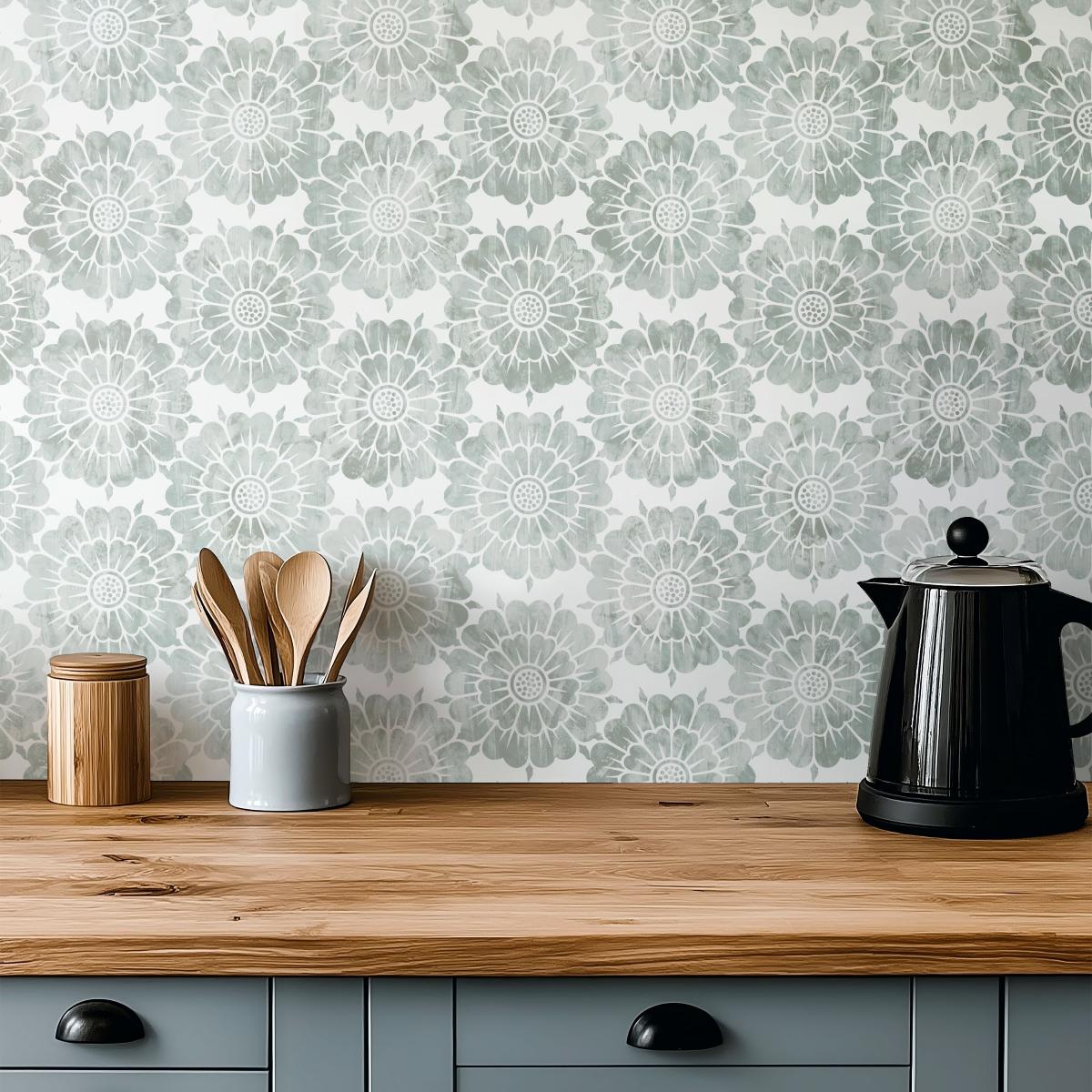 Grey Ornament-PAMPA Wallcoverings