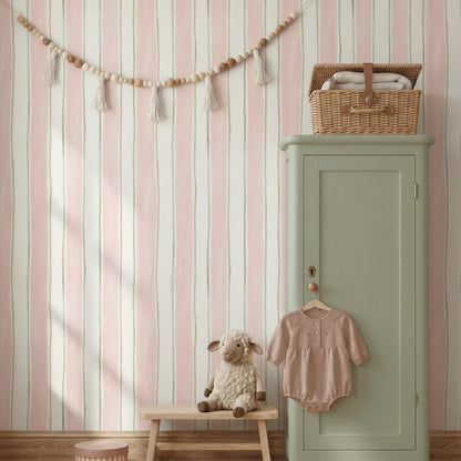 Blush Sage Stripes