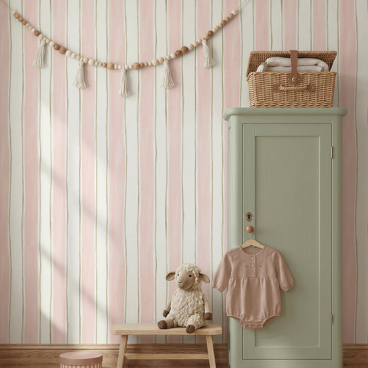 Blush Sage Stripes
