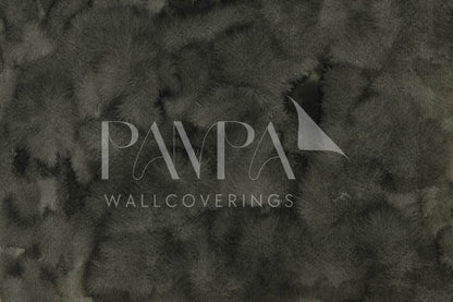 Nocturne Veil abstract watercolour texture wall mural in dense warm charcoal