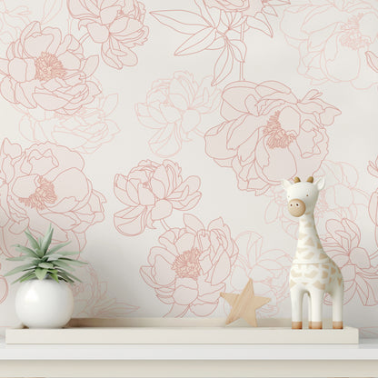 Pink Peonies-PAMPA Wallcoverings