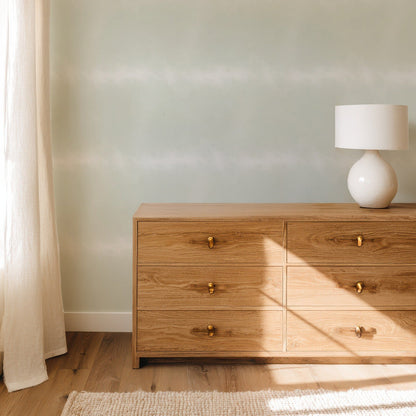 Sage Green Ombre wallpaper in a calm, restful bedroom