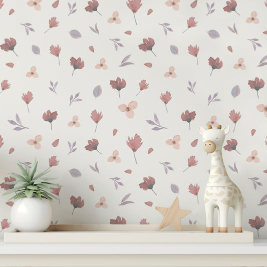 Subtle Autumn Flowers-PAMPA Wallcoverings