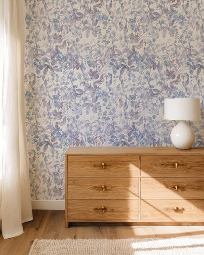 Subtle Butterflies 2 soft kids wallpaper with delicate butterfly motifs in a bedroom
