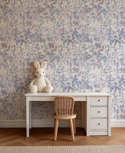 Subtle Butterflies 2 soft kids wallpaper with delicate butterfly motifs in a nursery