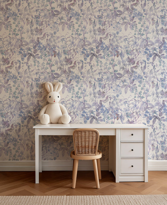 Subtle Butterflies 2 soft kids wallpaper with delicate butterfly motifs in a nursery