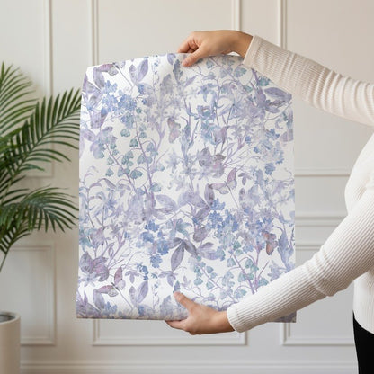 Subtle Butterflies 2 soft kids wallpaper with delicate butterfly motifs shown on a single wallpaper drop