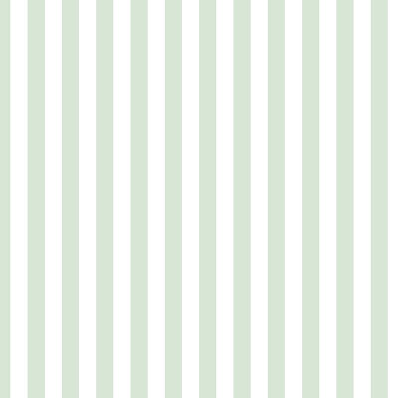 Thin Stripe Wallpaper in Cloud & Sage – fine, narrow stripes on a sage ground
