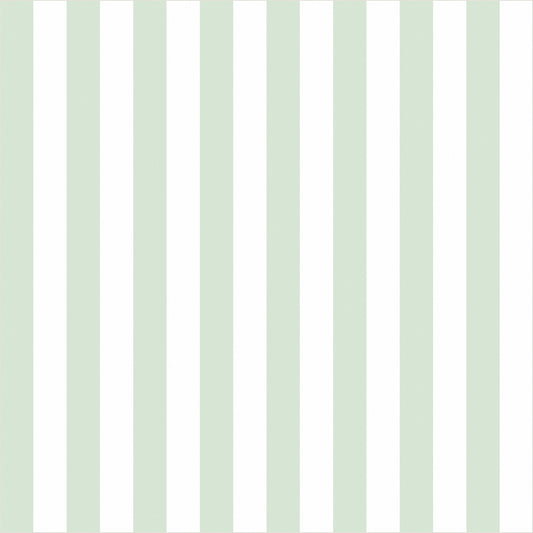Cloud & Sage – Thin Stripe Wallpaper - true-scale 62 cm swatch