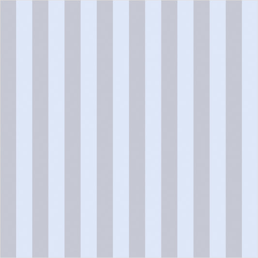 Dove Grey & Powder Blue – Thin Stripe Wallpaper - true-scale 62 cm swatch