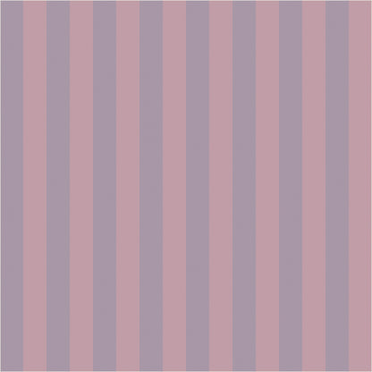 Dusty Lilac & Mauve Rose – Thin Stripe Wallpaper - true-scale 62 cm swatch