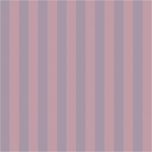 Dusty Lilac & Mauve Rose – Thin Stripe Wallpaper - true-scale 62 cm swatch