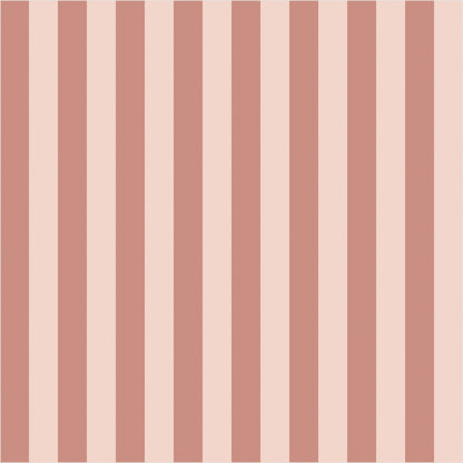 Dusty Rose & Apricot Blush – Thin Stripe Wallpaper - true-scale 62 cm swatch