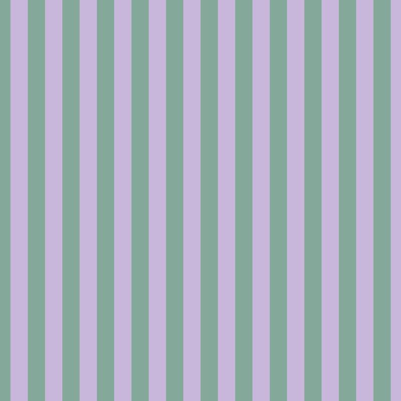 Thin Stripe Wallpaper in Eucalyptus & Soft Lilac – fine, narrow stripes on a soft lilac ground