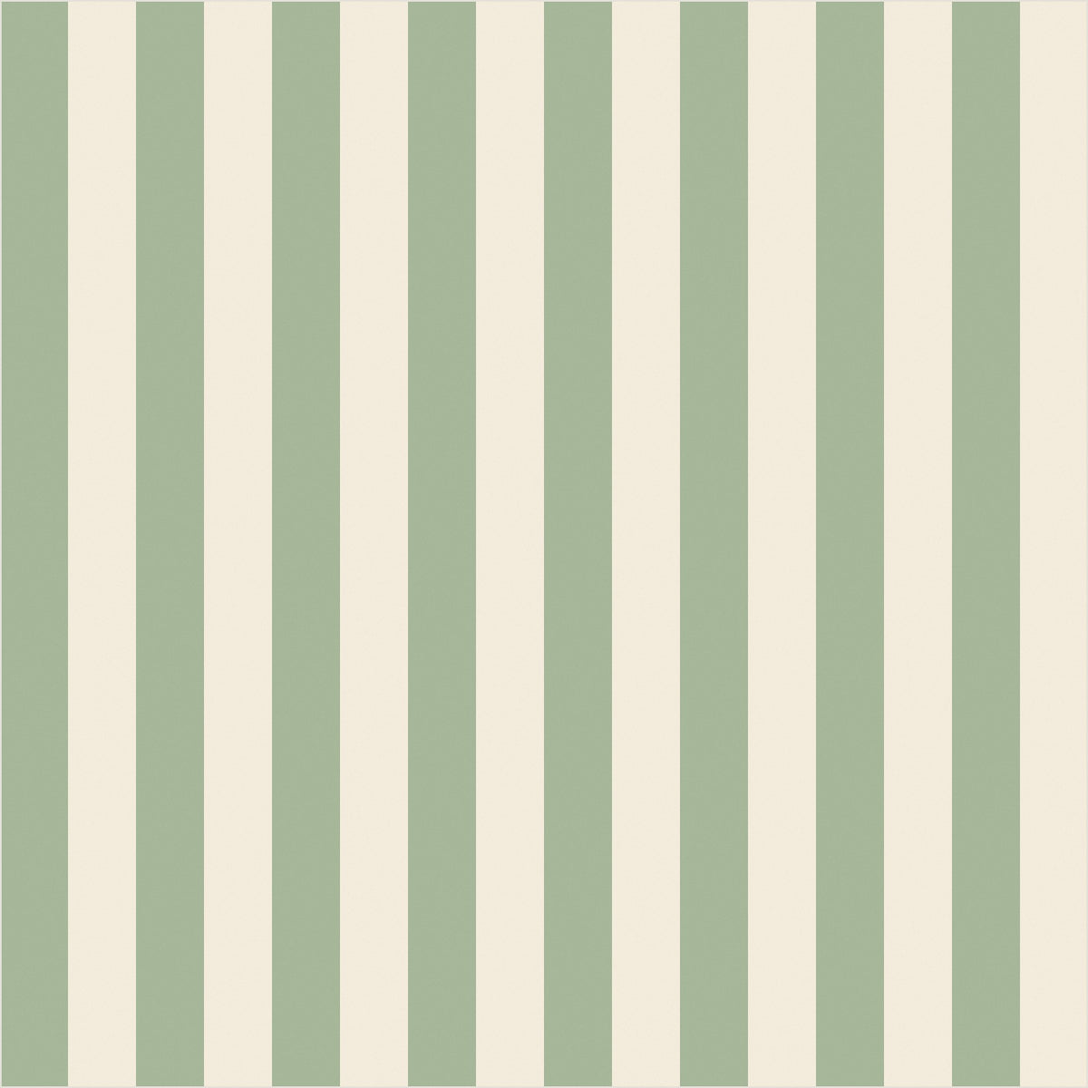 Gentle Sage & Warm Ivory thin stripe wallpaper, true-scale 62 cm swatch